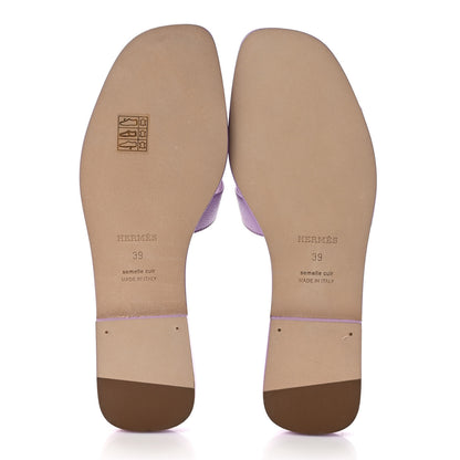 Hermes Epsom Oran Sandals 38 Violet Amethyste 5 of 8