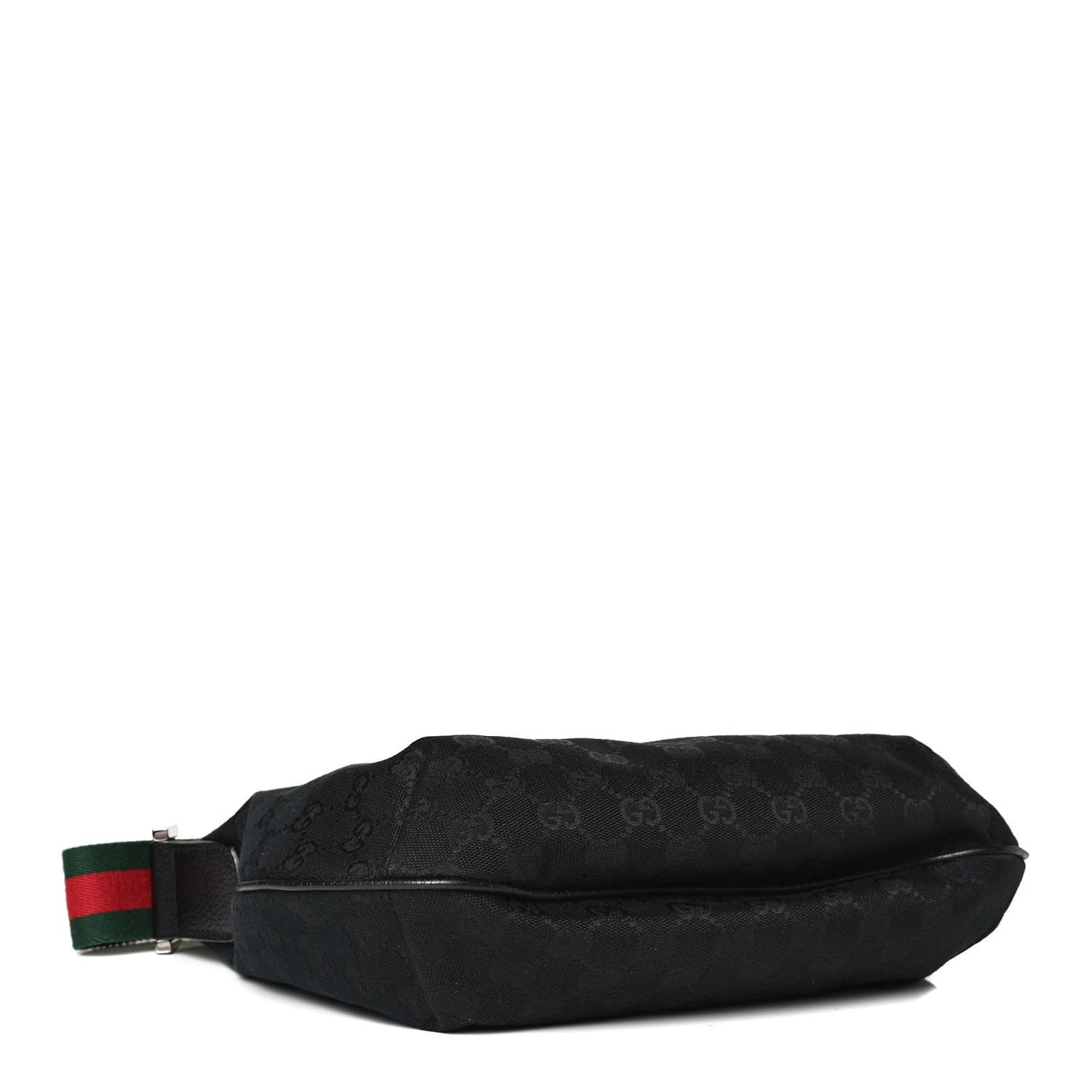 Monogram Web Medium Half Moon Hobo Black