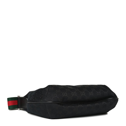 Gucci Monogram Web Medium Half Moon Hobo Black 6 of 16