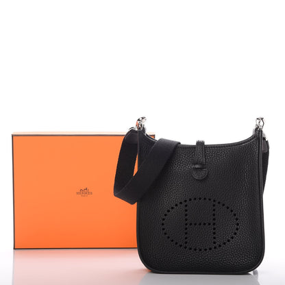 Hermes Taurillon Clemence Evelyne TPM Black 8 of 8