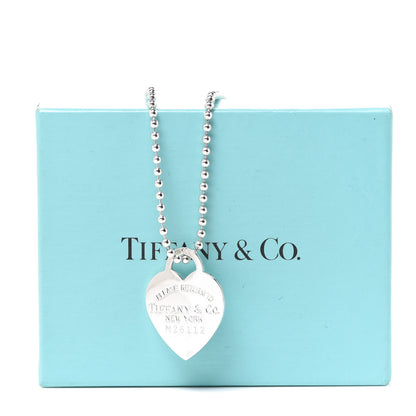 Tiffany Sterling Silver Long Return to Tiffany Heart Pendant Necklace 6 of 6