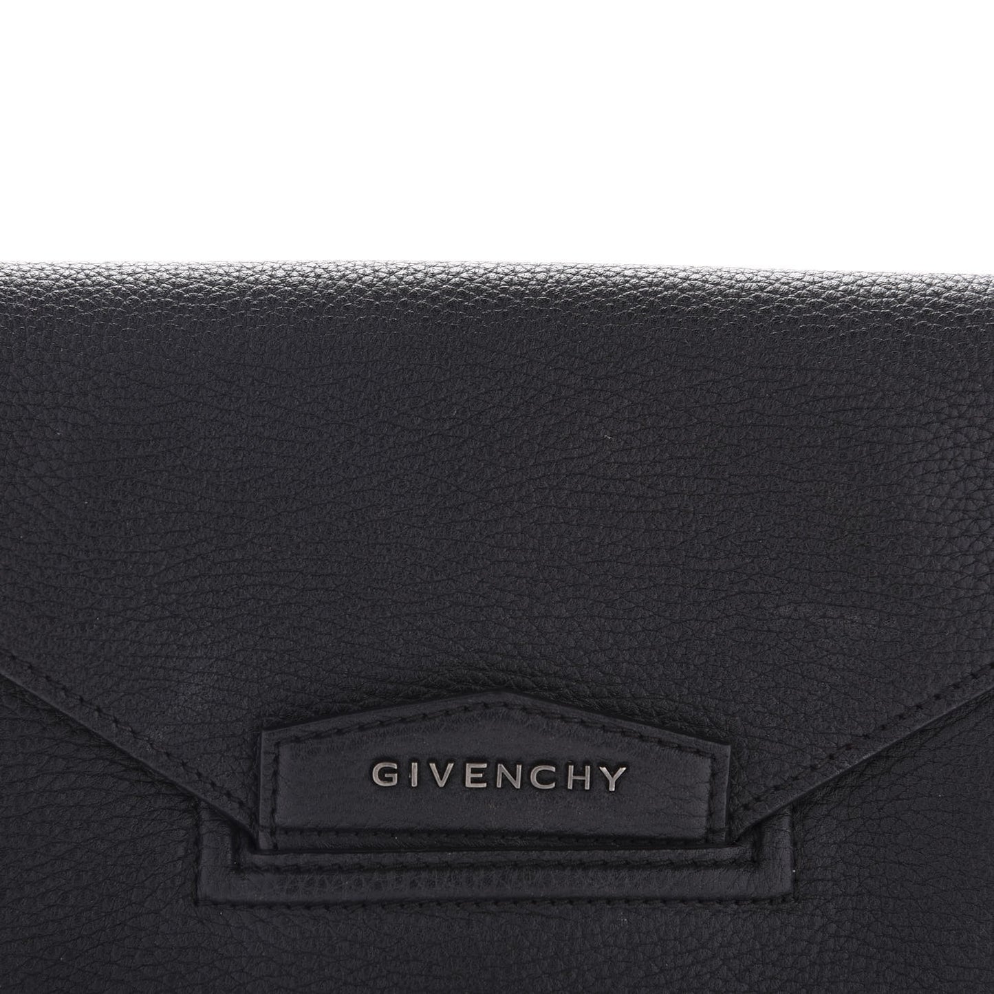 Sugar Goatskin Small Antigona Envelope Clutch Black