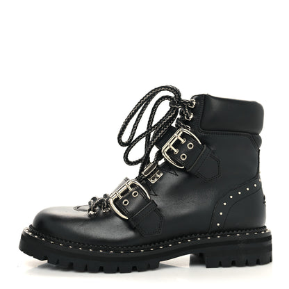 Jimmy Choo Calfskin Breeze Biker Boots 36 Black 1 of 8