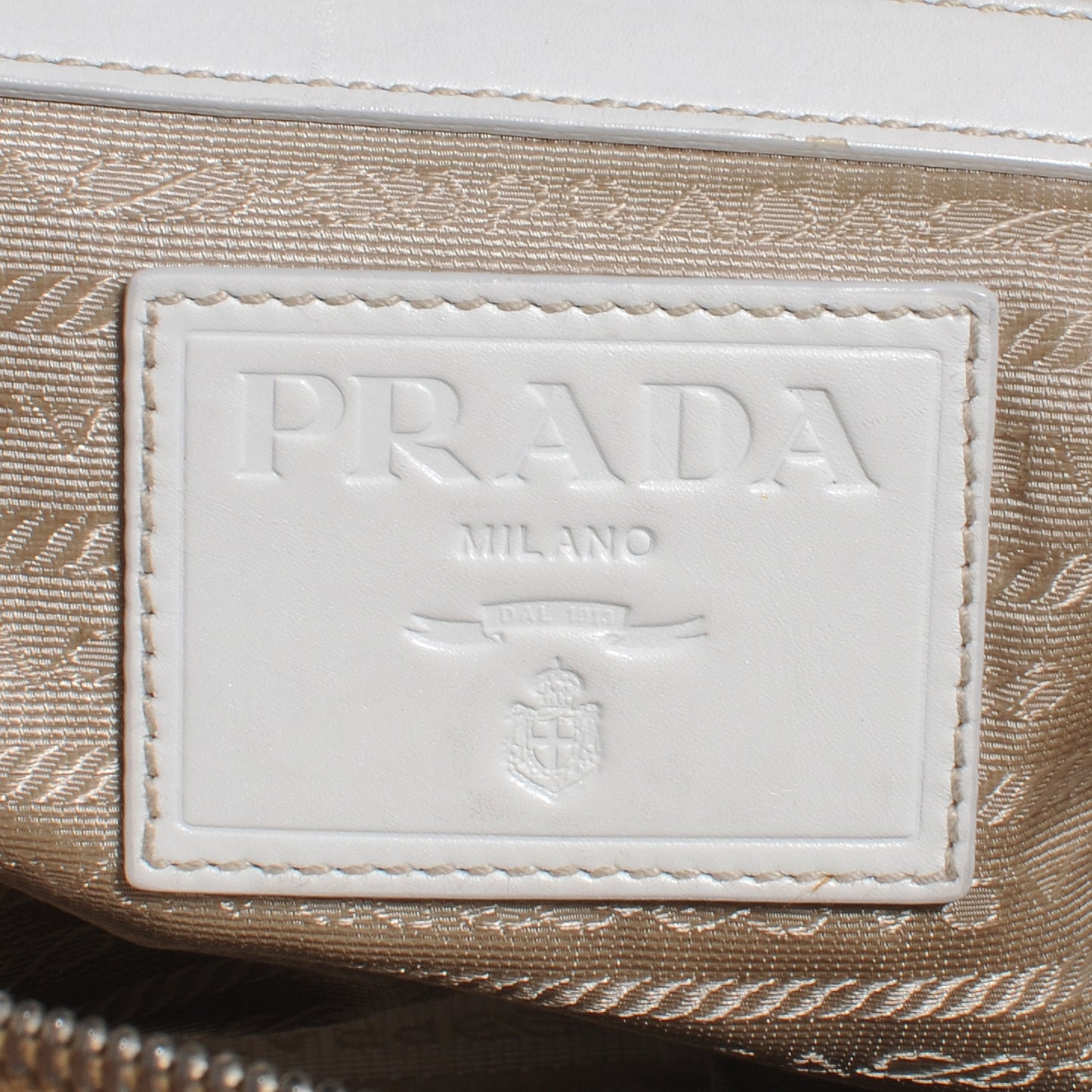 Jacquard Logo Handbag Corda White