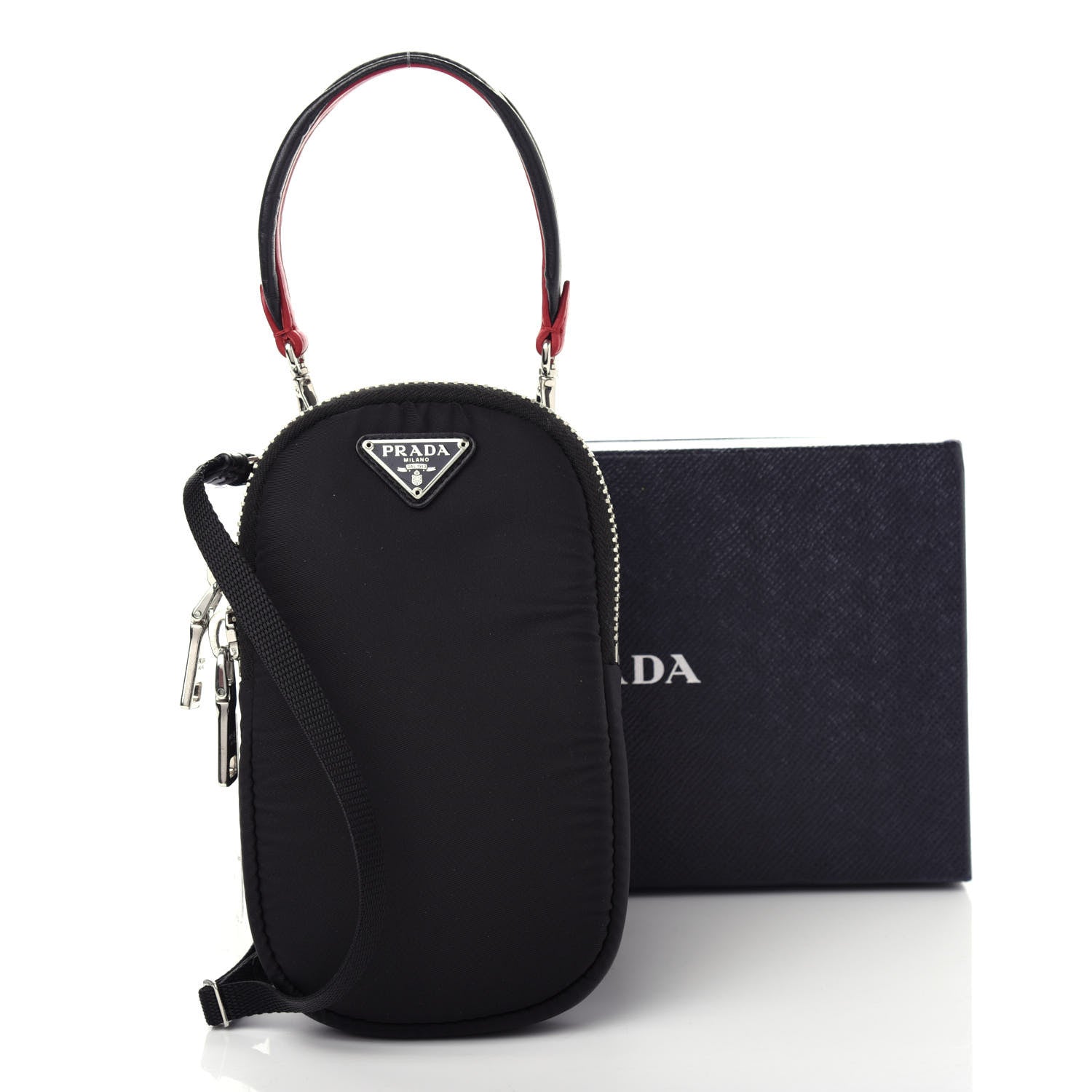 Prada Tessuto Nylon Pocket Mini Bag Black 10 of 10