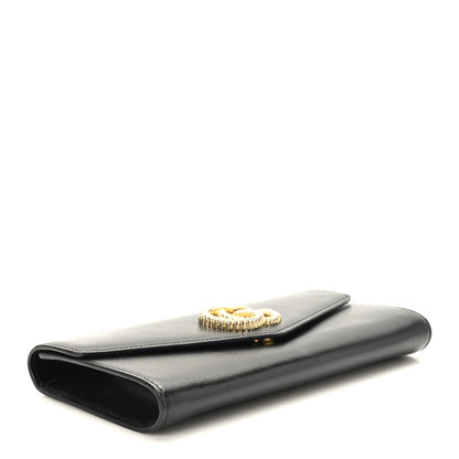 Gucci Textured Calfskin Torchon GG Broadway Envelope Clutch Black 4 of 10