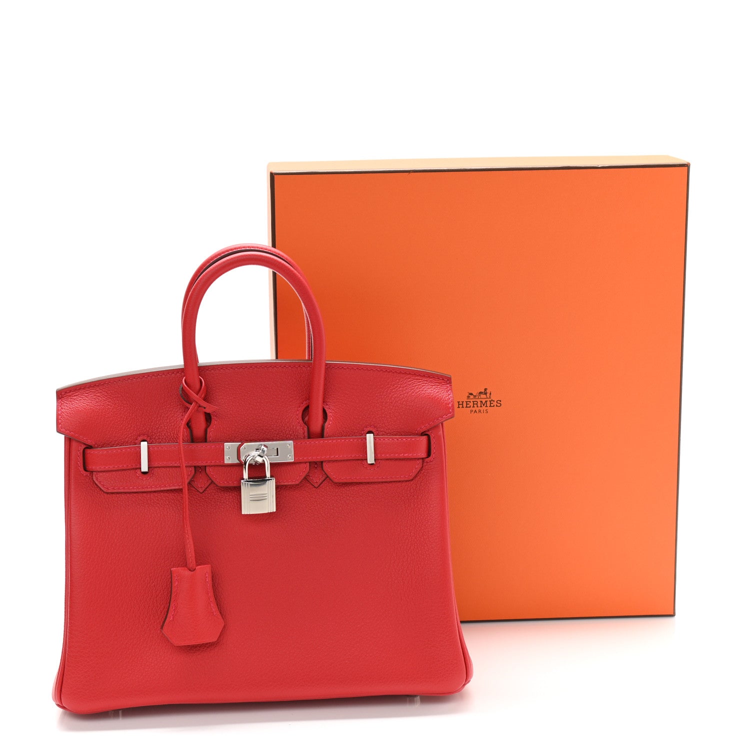 Hermes Taurillon Novillo Birkin 25 Geranium 11 of 11