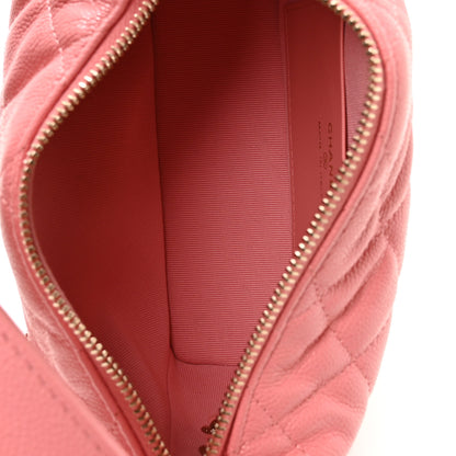 Chanel Caviar Quilted Hobo Clutch With Chain Pink 4 of 10