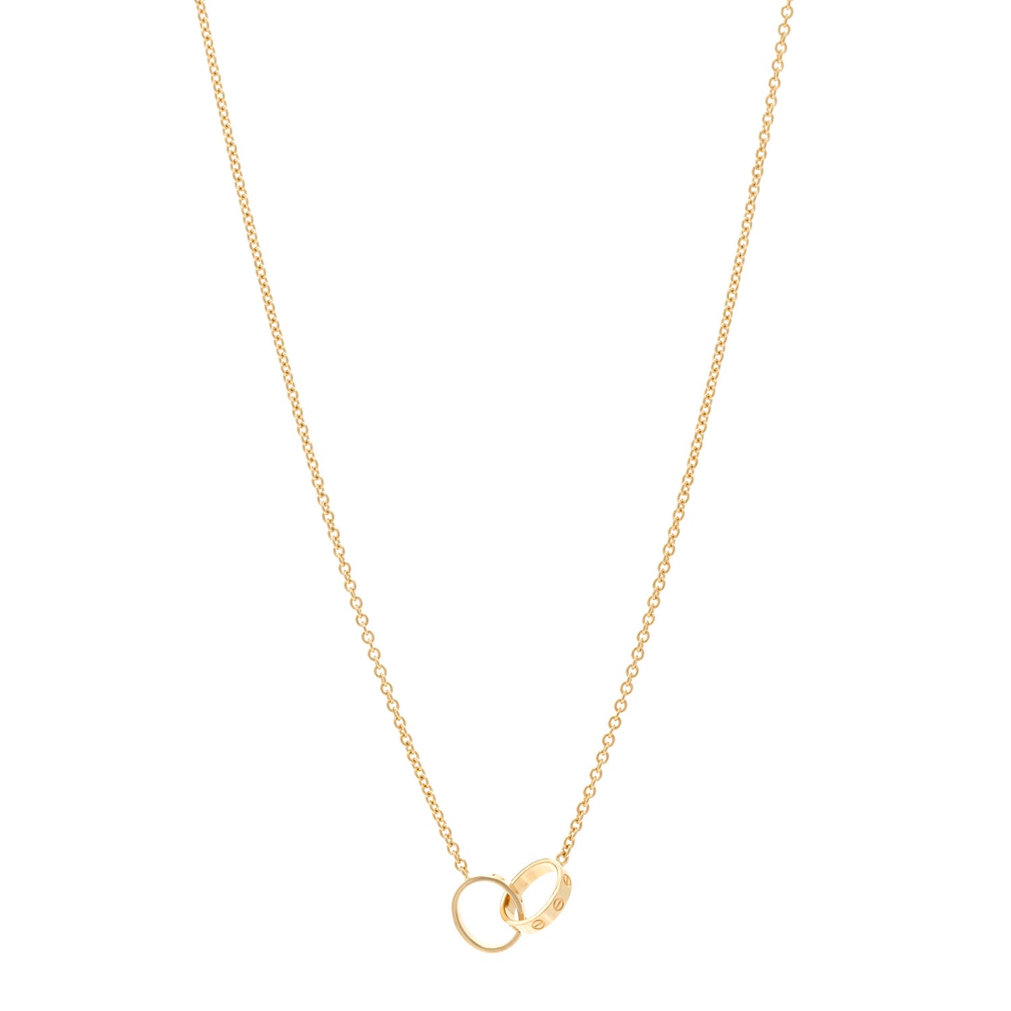 18K Yellow Gold Interlocking LOVE Necklace
