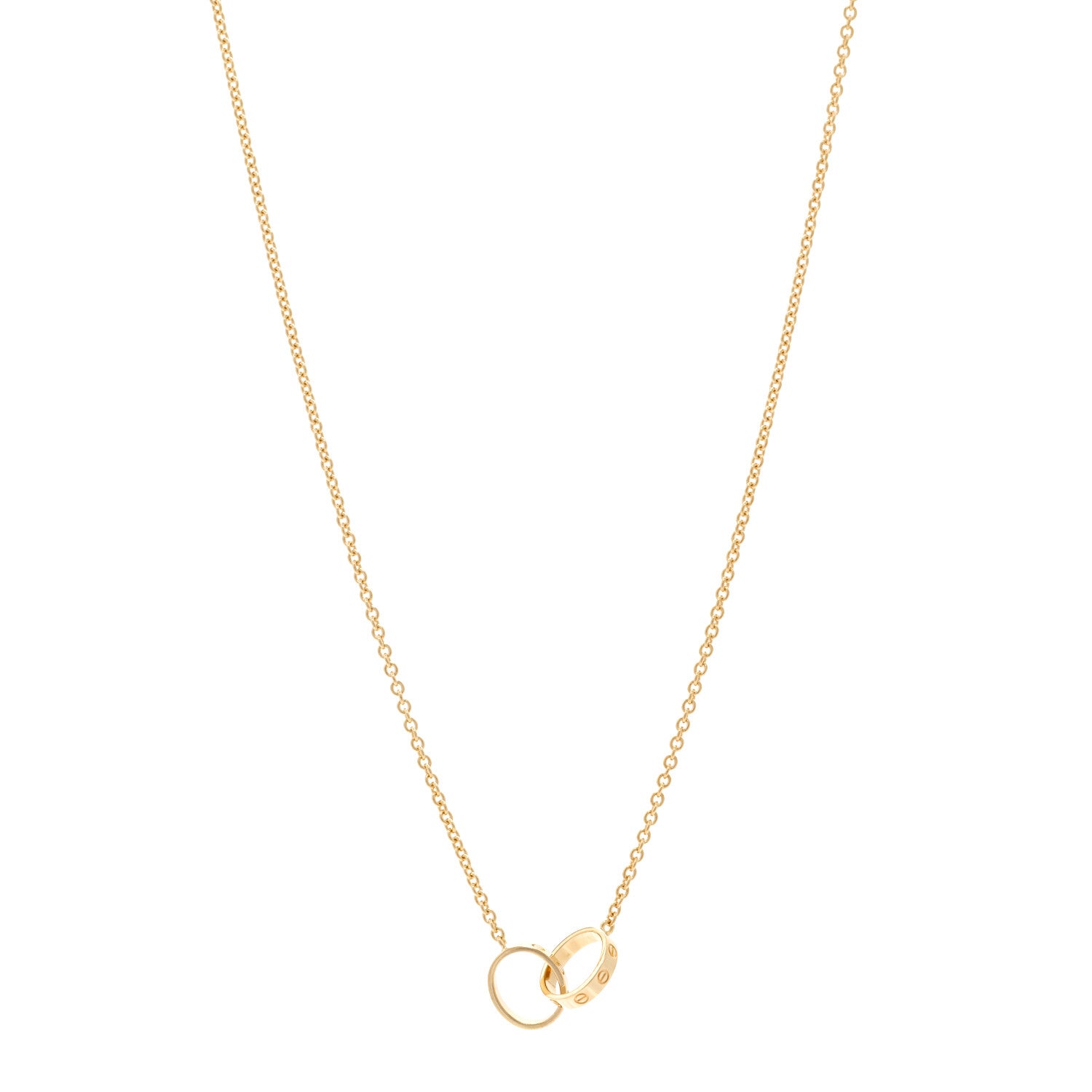 Cartier 18K Yellow Gold Interlocking LOVE Necklace 1 of 5