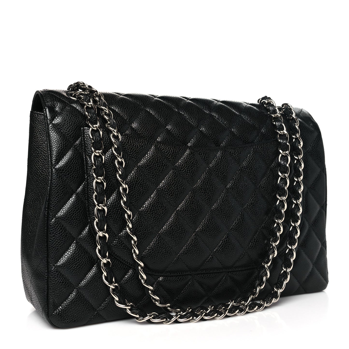Caviar Quilted Maxi Single Flap Black