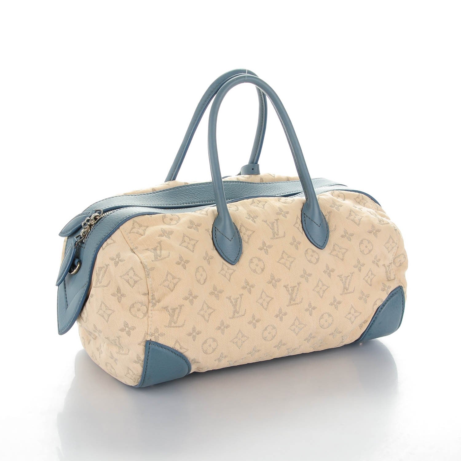 Louis Vuitton Denim Speedy Round Blue 3 of 8