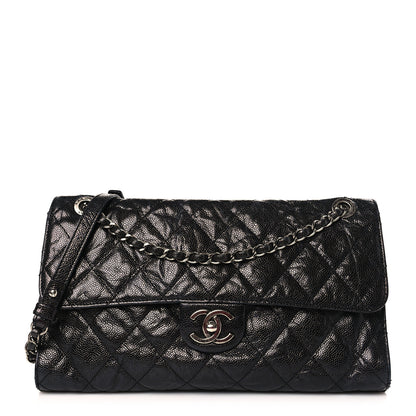 Chanel Crumpled Grained Calfskin Jumbo CC Crave Flap Black 1 of 13