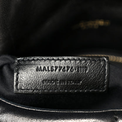Saint Laurent Lambskin Quilted Small Loulou Puffer Monogram Chain Satchel Black 8 of 11