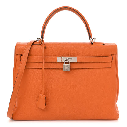 Hermes Togo Kelly Retourne 35 Orange 1 of 18