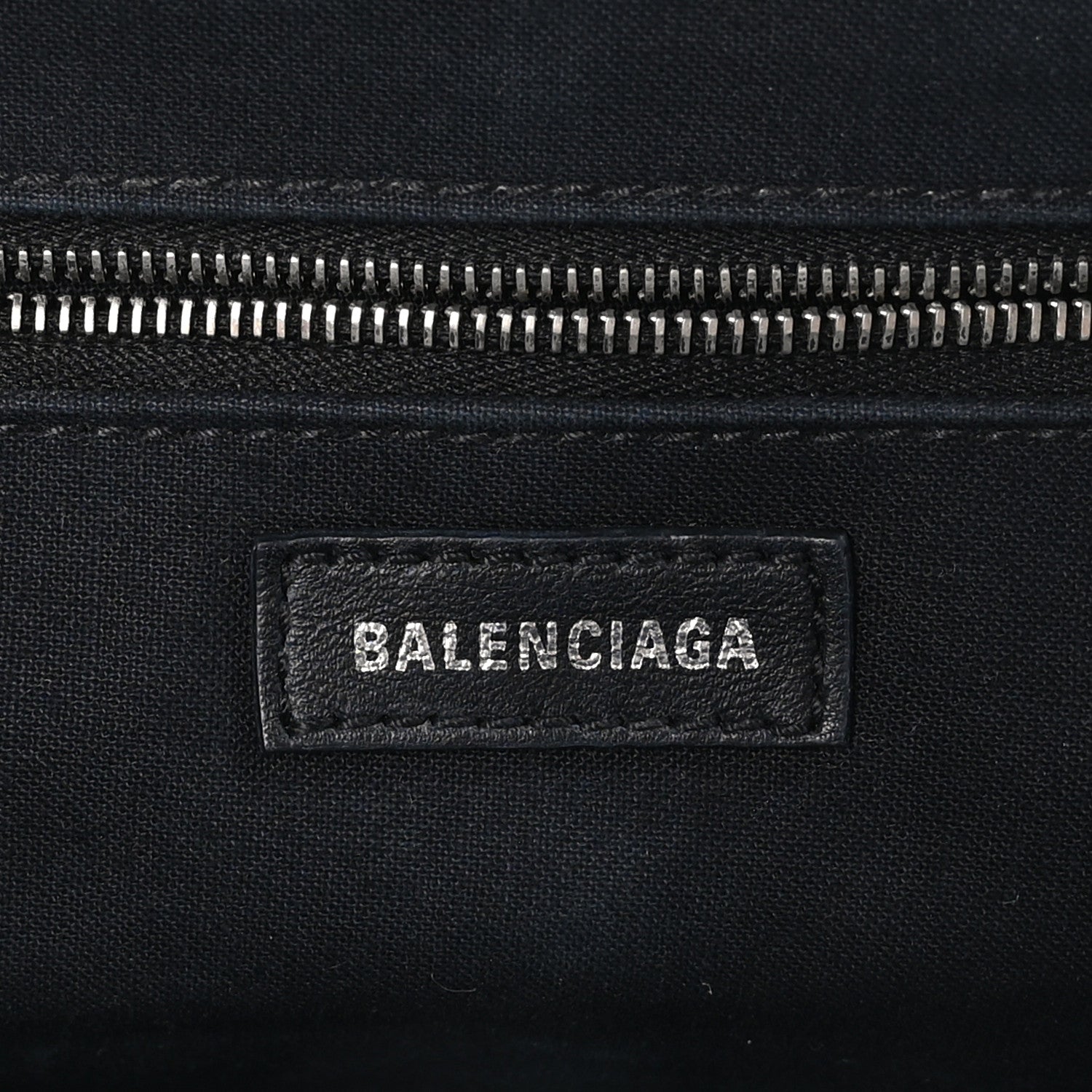 Balenciaga Shiny Supple Calfskin Logo Crocodile Embossed XL Cloud Clutch White 7 of 11