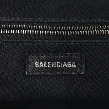 Balenciaga Shiny Supple Calfskin Logo Crocodile Embossed XL Cloud Clutch White 7 of 11