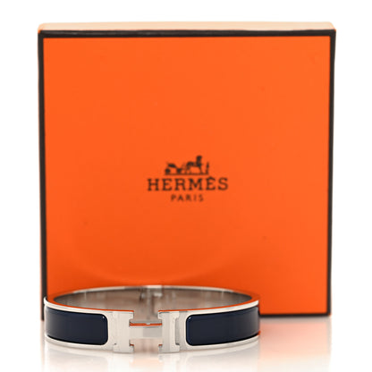 Hermes Narrow Enamel Clic Clac H Bracelet GM Bleu Abysse 5 of 5