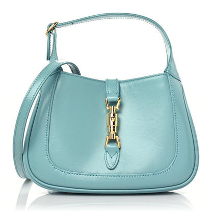 Gucci Boarded Dyana Lux Calfskin Mini Jackie 1961 Hobo Dusty Azure 1 of 8