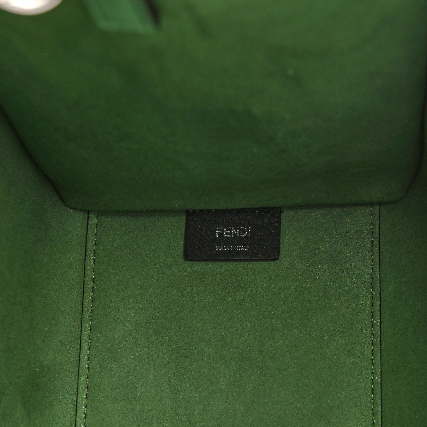 Vitello Cher Plexiglass Logo Debossed Medium Fendi Sunshine Shopper Tote Verde Islanda