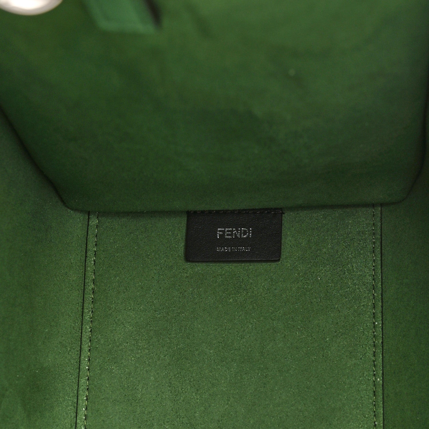 Fendi Vitello Cher Plexiglass Logo Debossed Medium Fendi Sunshine Shopper Tote Verde Islanda 7 of 10
