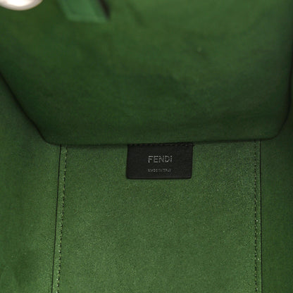 Fendi Vitello Cher Plexiglass Logo Debossed Medium Fendi Sunshine Shopper Tote Verde Islanda 7 of 10