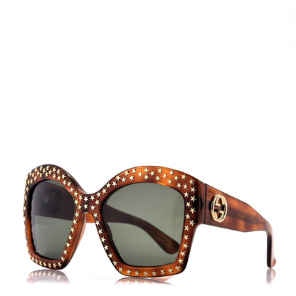 Gucci Square Frame Star Sunglasses GG 3870/S Light Tortoiseshell 1 of 7