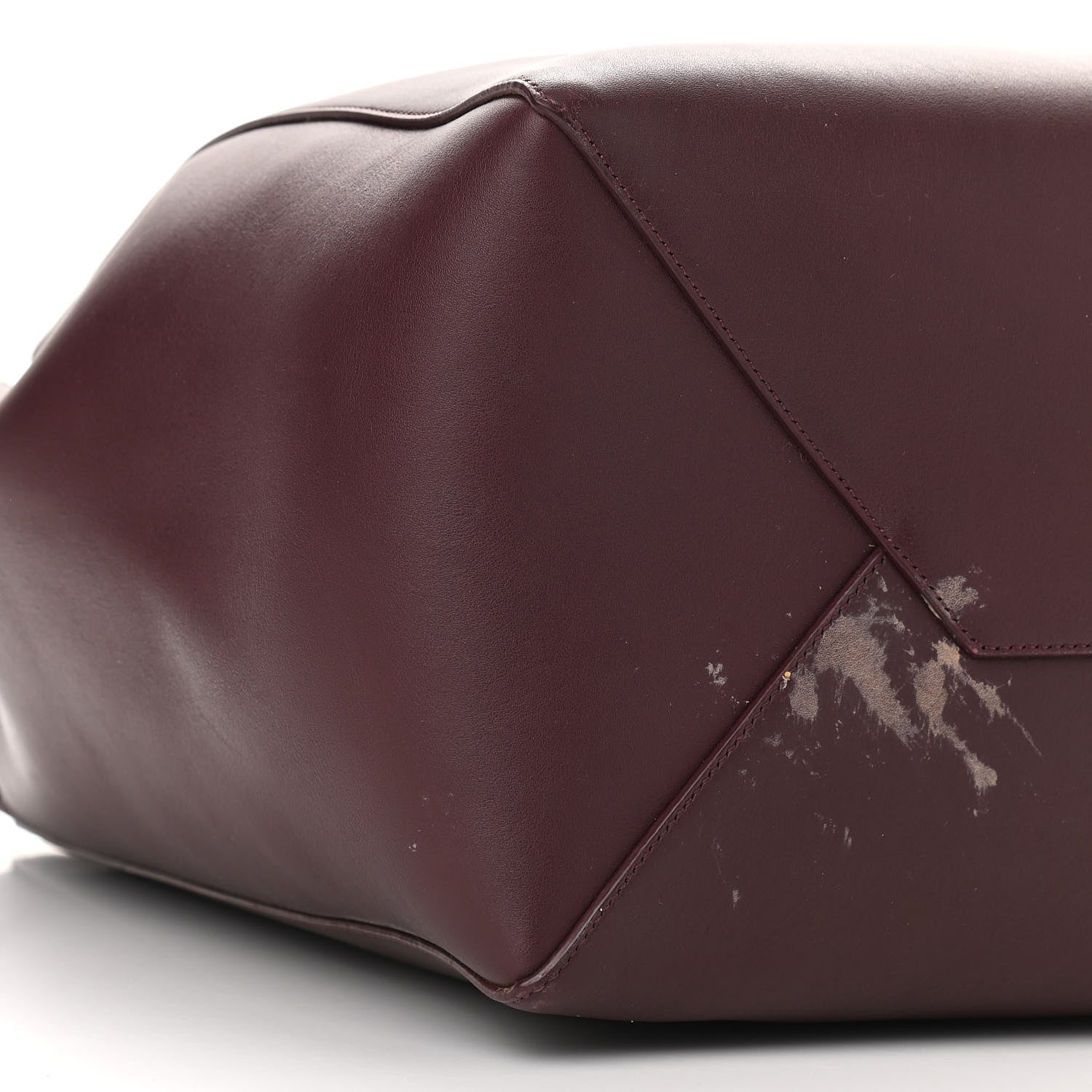 Celine Smooth Calfskin Small Belt Cabas Phantom Burgundy 9 of 13