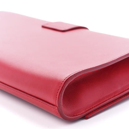 Saint Laurent Calfskin Classic Y Ligne Clutch Red 12 of 12
