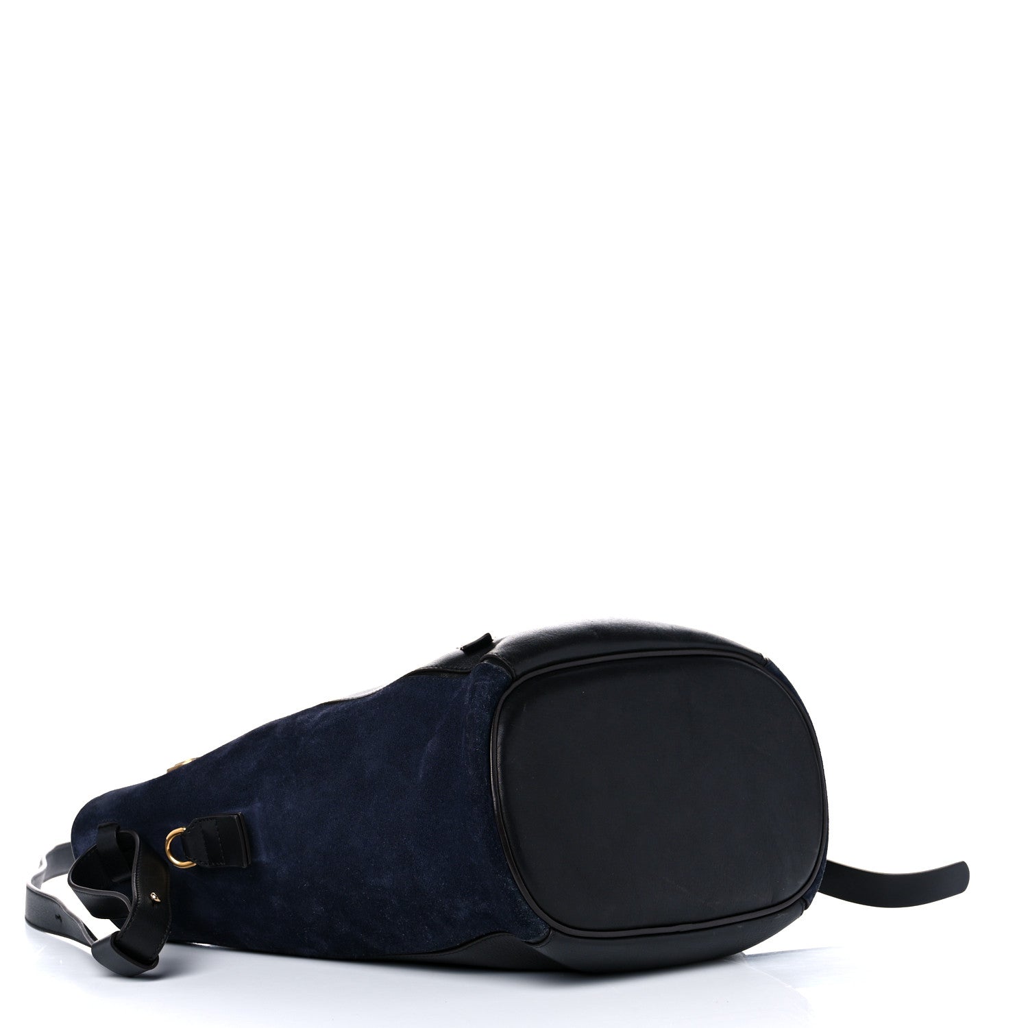 Chloe Smooth Suede Calfskin Medium Myer Double Carry Bag Black Navy 3 of 12