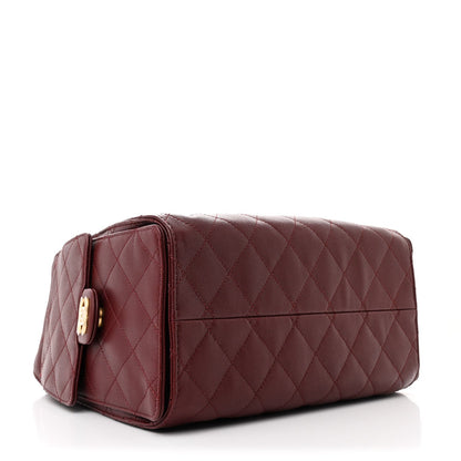 Chanel Caviar Quilted Small Chanel 25 Handbag Burgundy 4 of 10