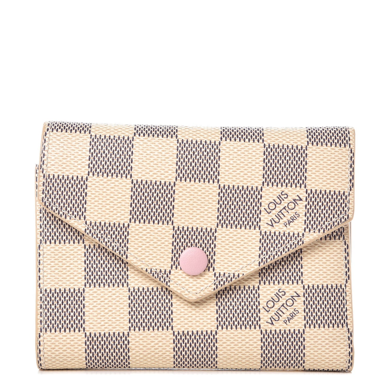 Damier Azur Victorine Wallet Rose Ballerine