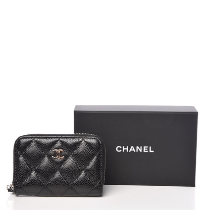 Chanel Caviar Quilted Zip Card Holder Black 8 of 8