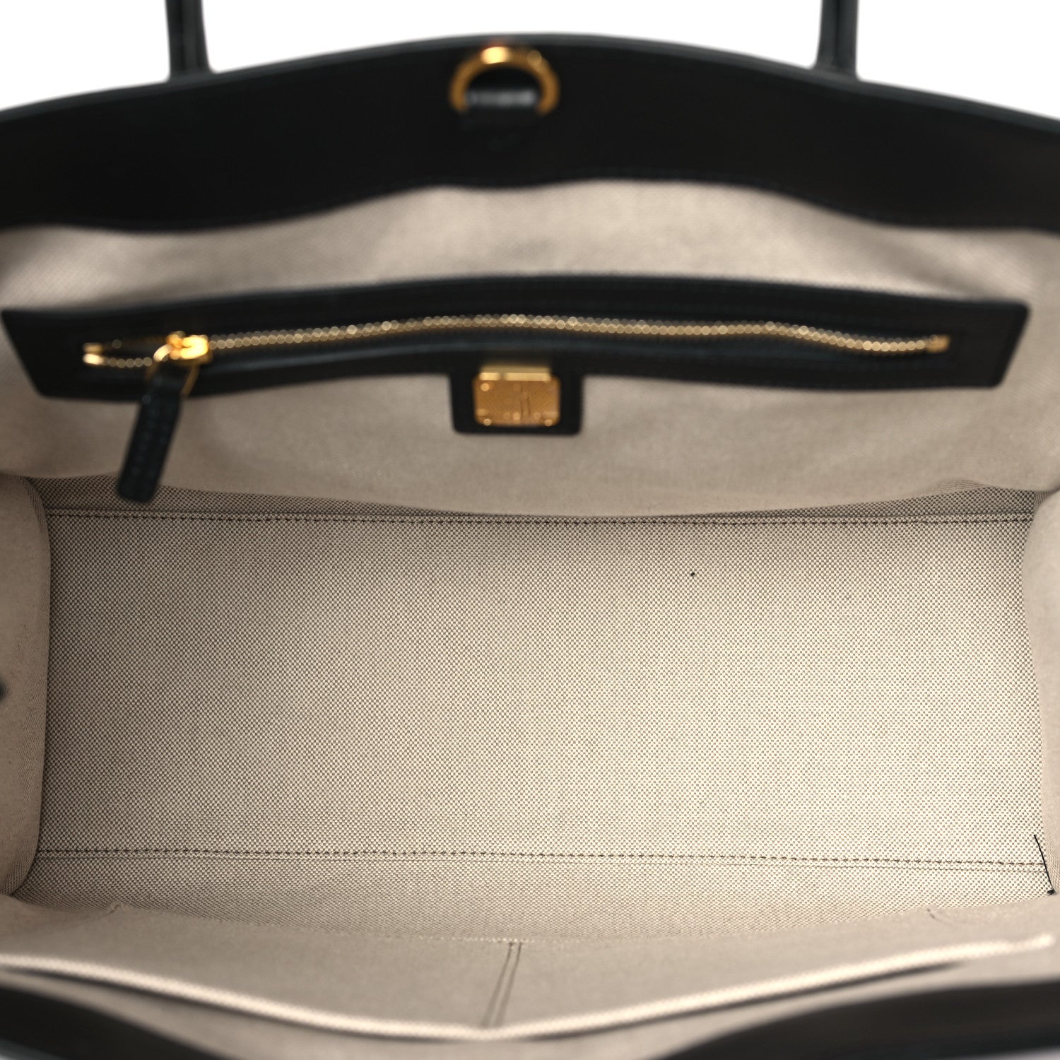 MCM Calfskin Linen Large Munchen Tote Black 6 of 10