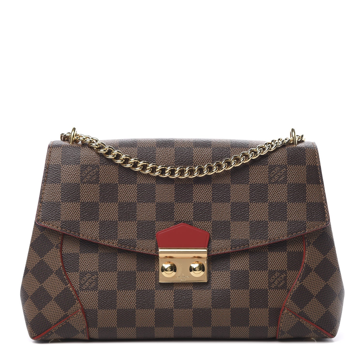 Louis Vuitton Damier Ebene Caissa Clutch Cherry 1 of 11