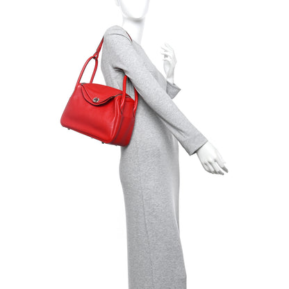 Hermes Taurillon Clemence Verso Lindy 26 Rouge Casaque Bougainvillea 2 of 14