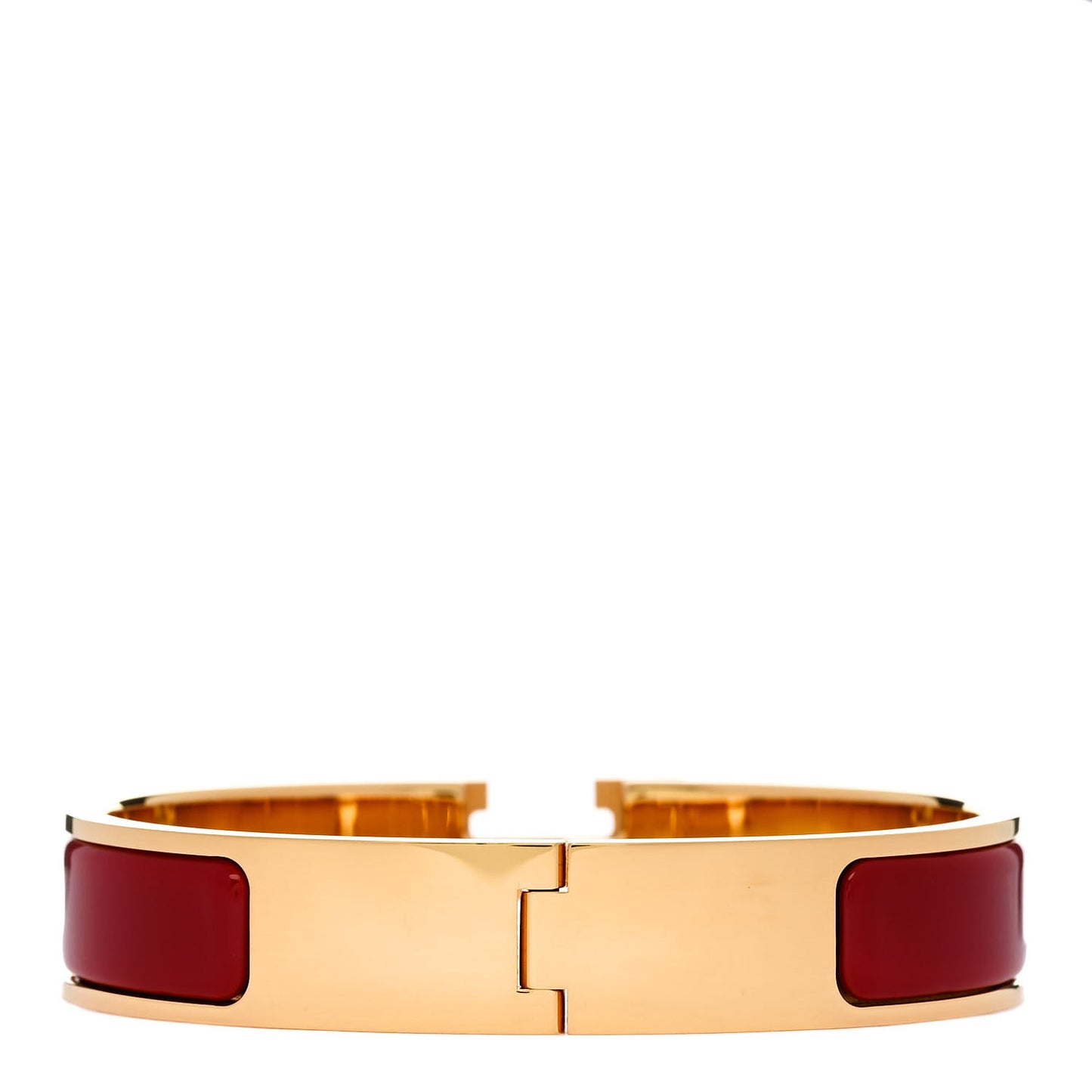 Enamel Narrow Clic Clac H Bracelet PM Rouge