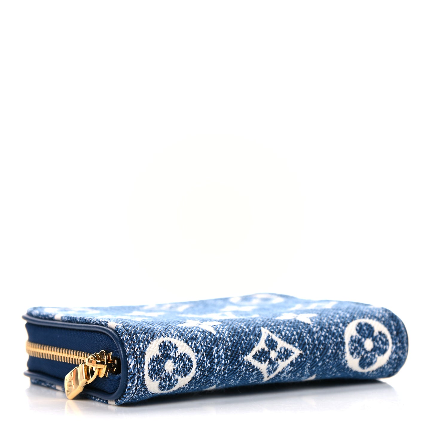 Denim Monogram Jacquard Zippy Coin Purse Bleu