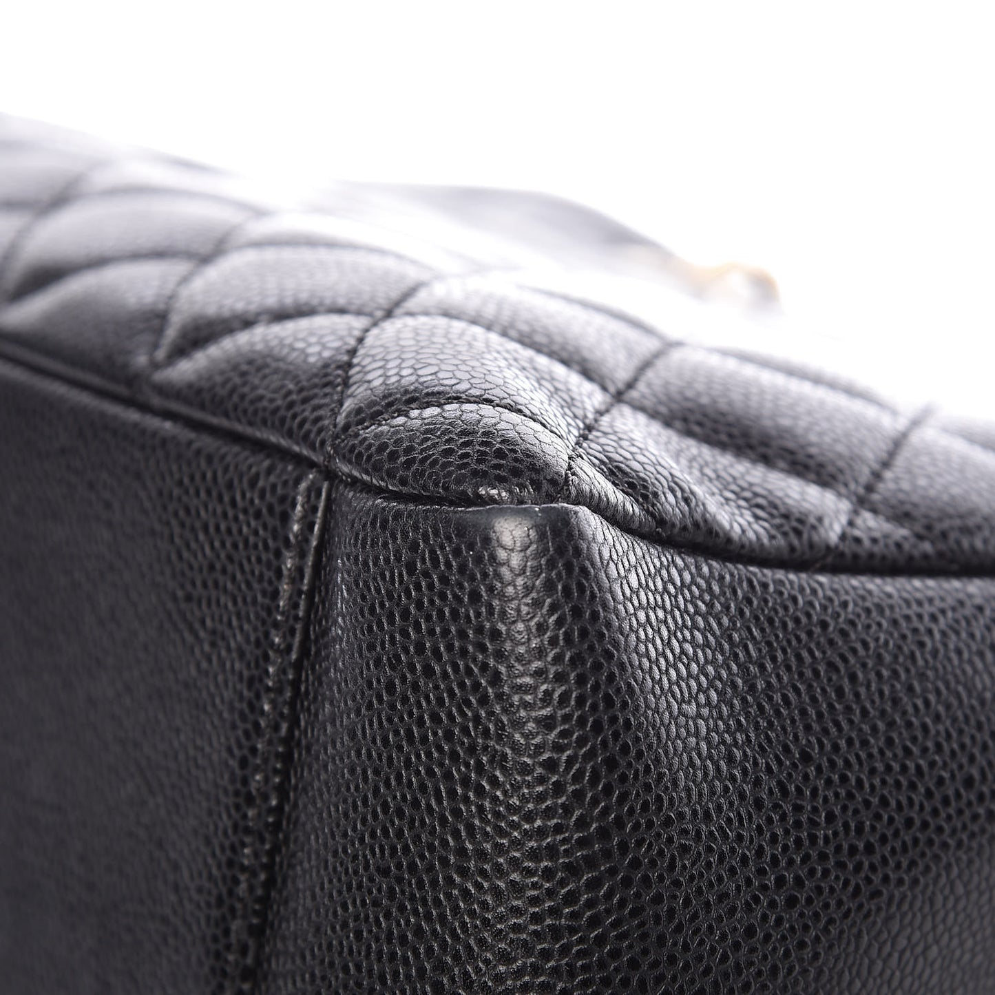 Caviar Quilted Grand Shopping Tote GST Black
