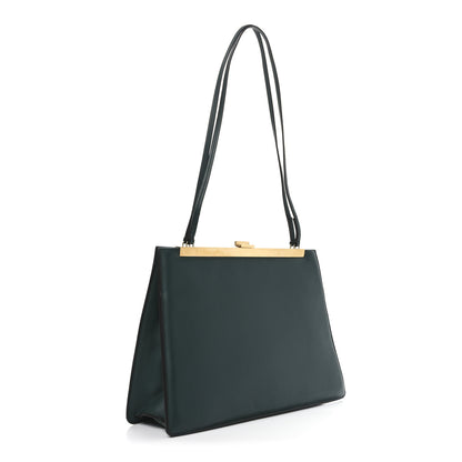 Celine Smooth Calfskin Medium Clasp Shoulder Bag Forest 3 of 10