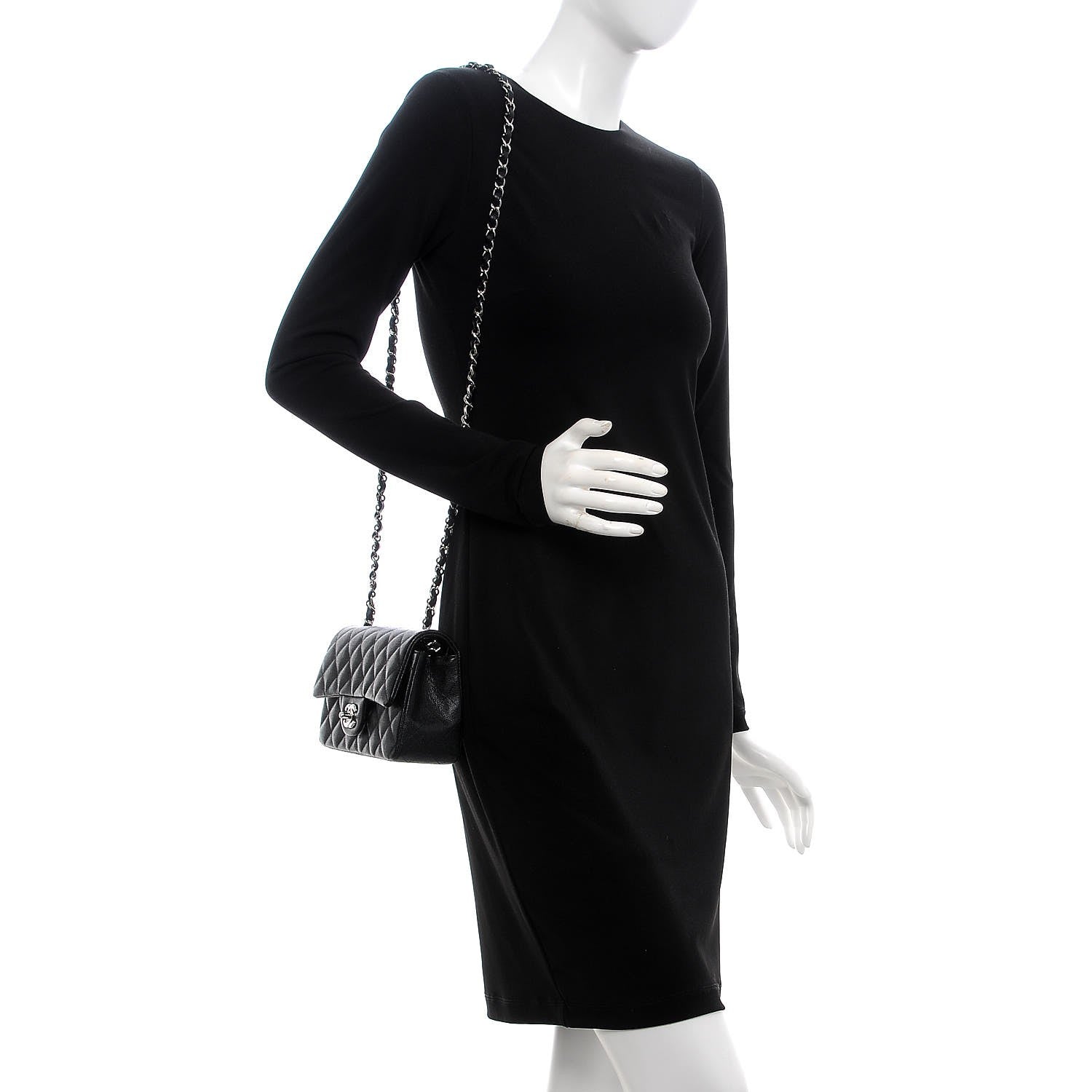 Chanel Caviar Quilted Mini Rectangular Flap Black 2 of 8