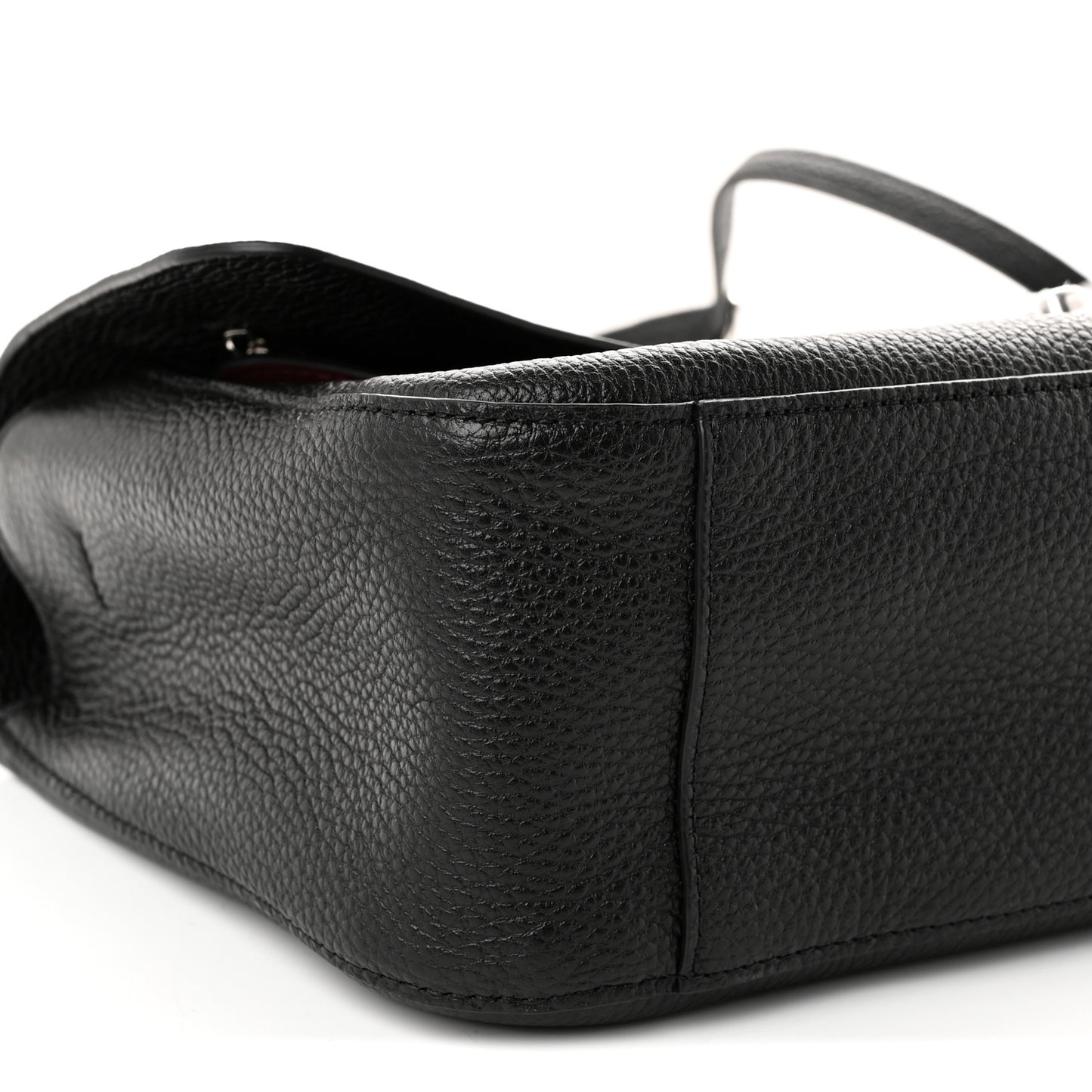 Grained Calfskin Small Souplissimo Maxi Flap Black