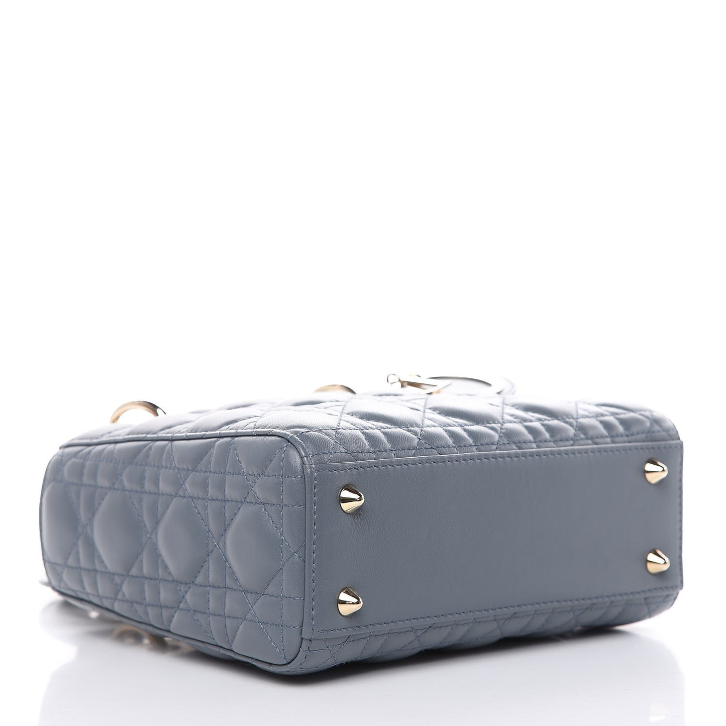 Lambskin Cannage Small My Lady Dior Blue Grey