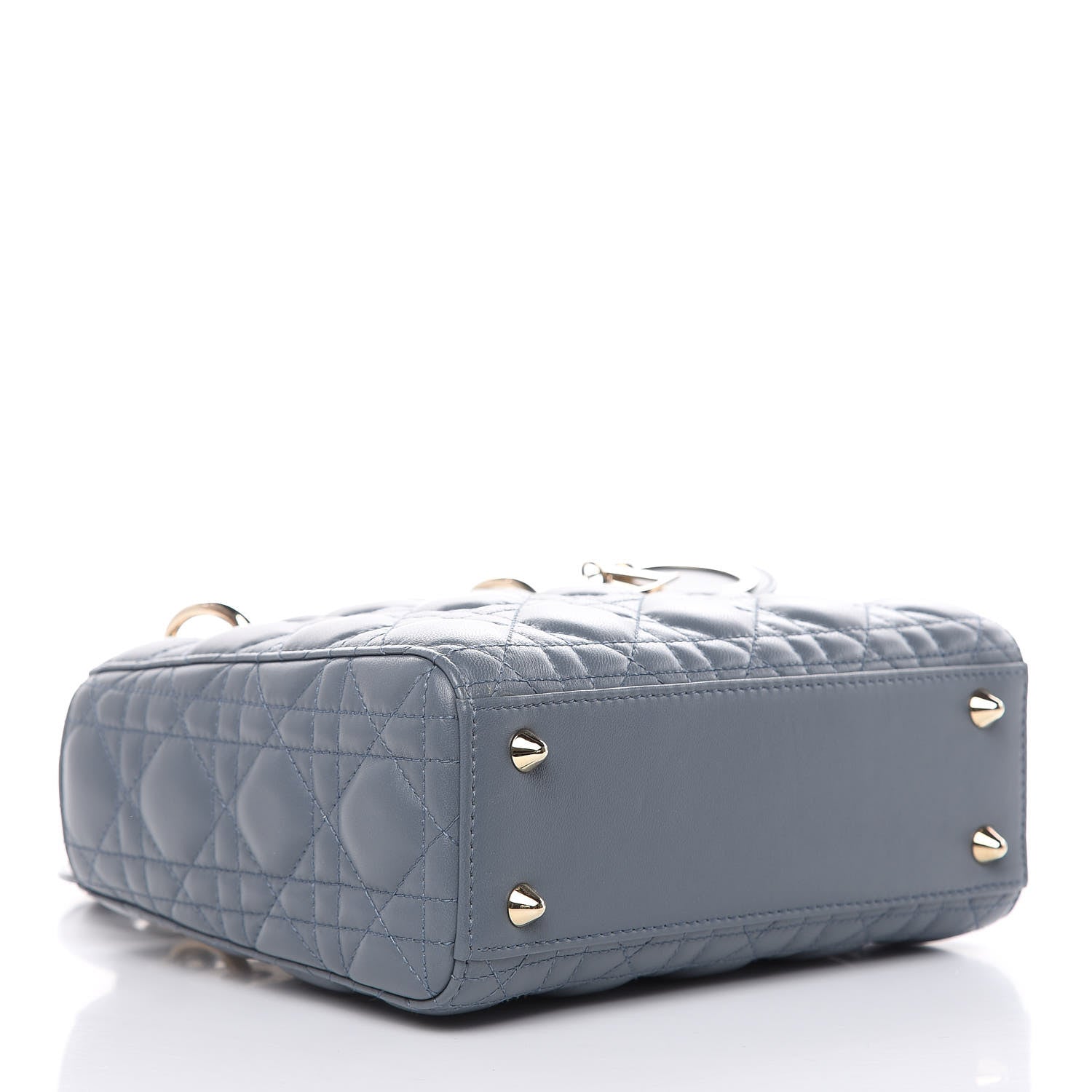 Christian Dior Lambskin Cannage Small My Lady Dior Blue Grey 4 of 10