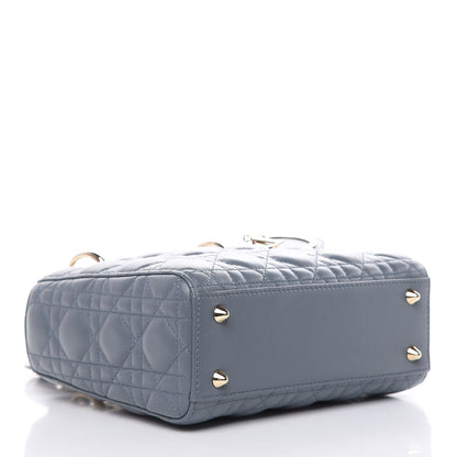Christian Dior Lambskin Cannage Small My Lady Dior Blue Grey 4 of 10