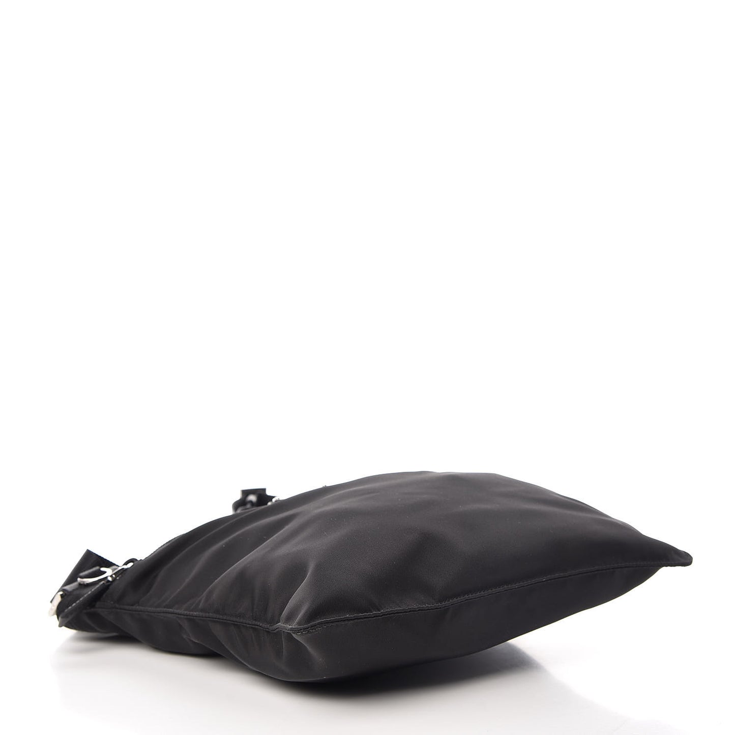 Nylon Vela Small Flat Messenger Bag Black