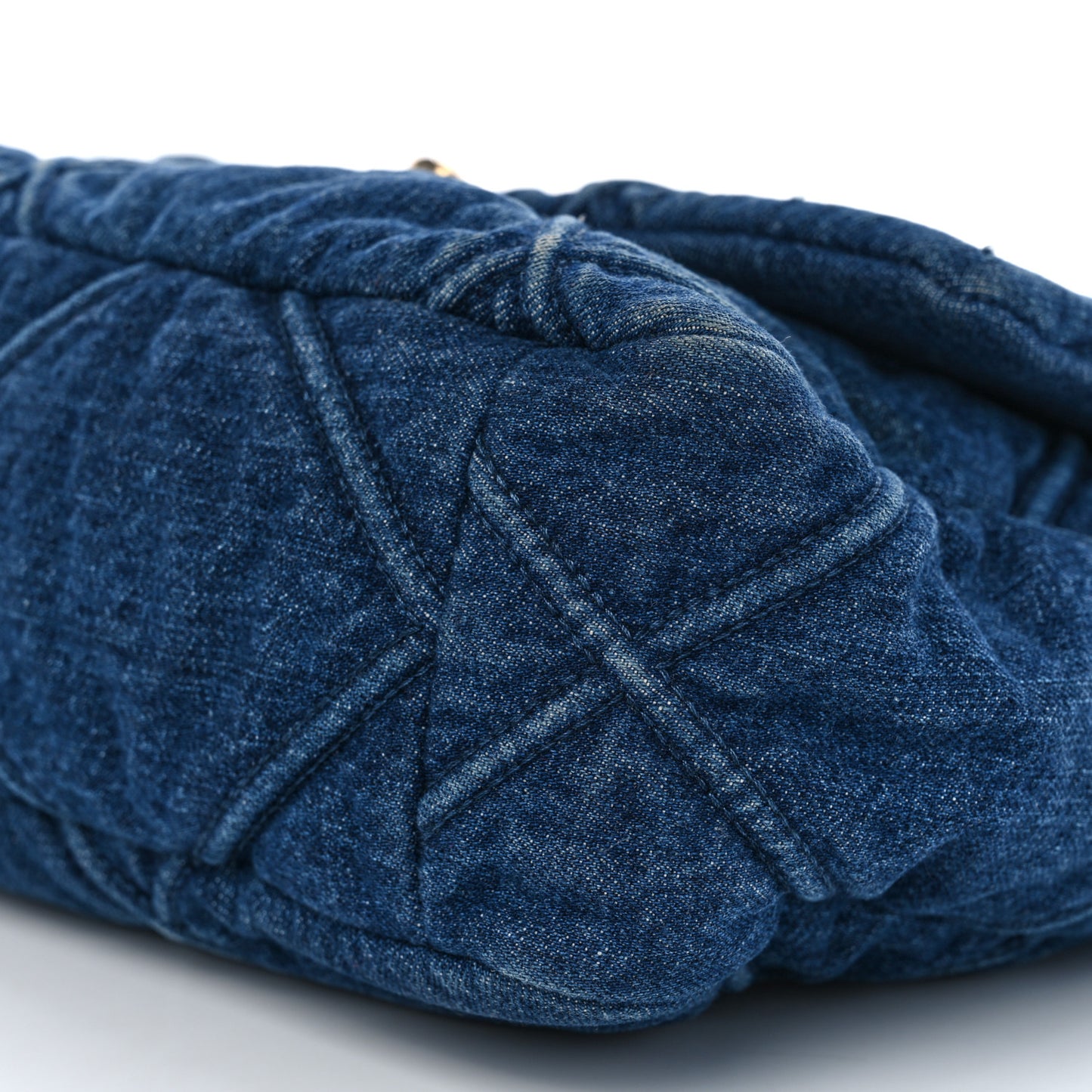 Denim Quilted Large Chanel 19 Flap Blue