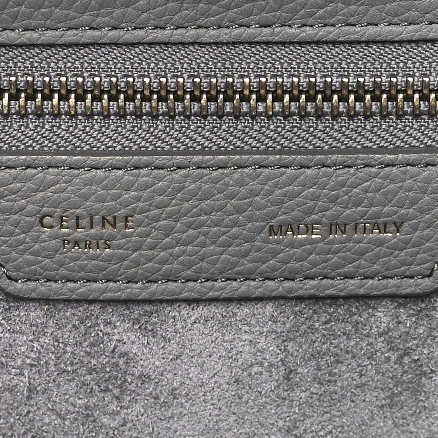 Baby Drummed Calfskin Micro Luggage Kohl