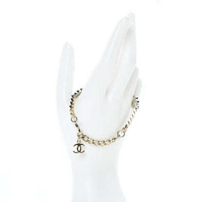 Chanel Crystal CC Chain Bracelet Gold Silver 2 of 5