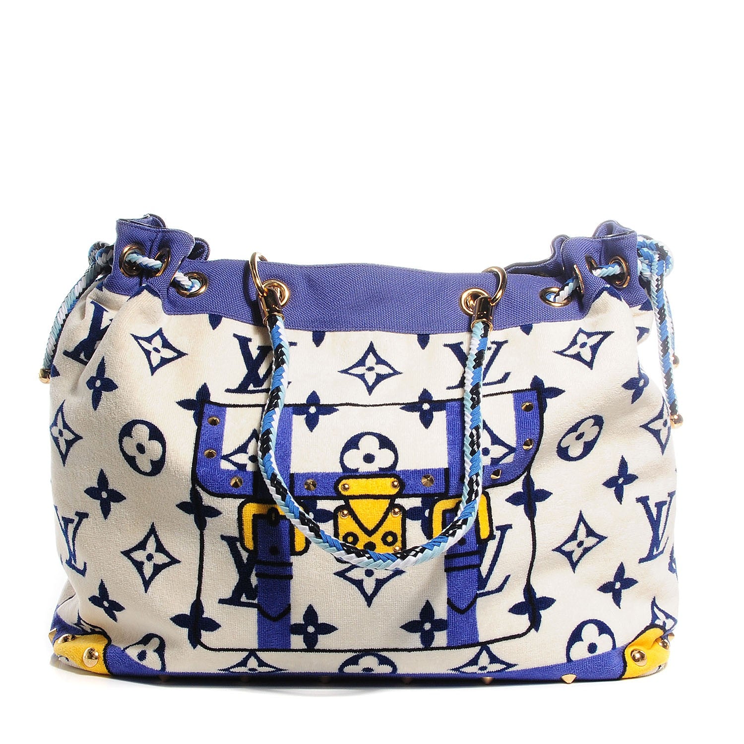 Louis Vuitton Cotton Monogram Eponge Cabas Blue 1 of 7